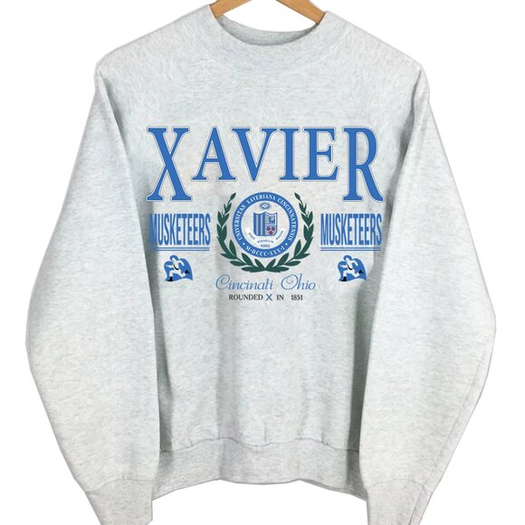 Xavier University Sweatshirt Shirt Xavier Musketeers Sweatshirt Shirt - Picture 1 of 2